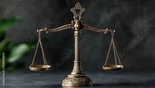 Close-up of a balance scale symbolizing ethics and justice, evoking a sense of fairness and moral integrity