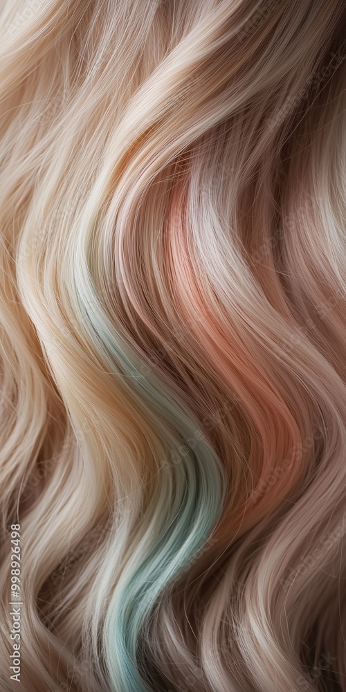 golden light blond with colorful highlits curly style golden light blond with colorful highlits curly style