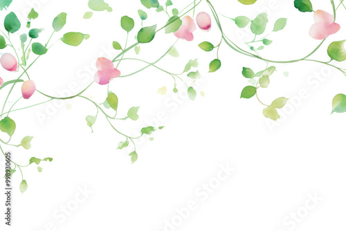Wallpaper Mural PNG Cute minimal vine painting pattern plant. Torontodigital.ca