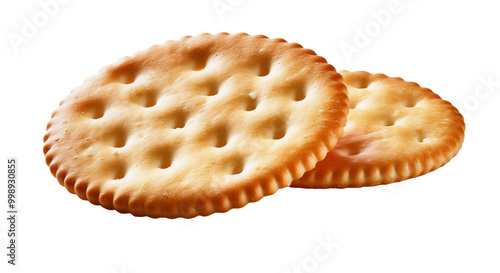 3d render of a salt cracker isolated on transparent background