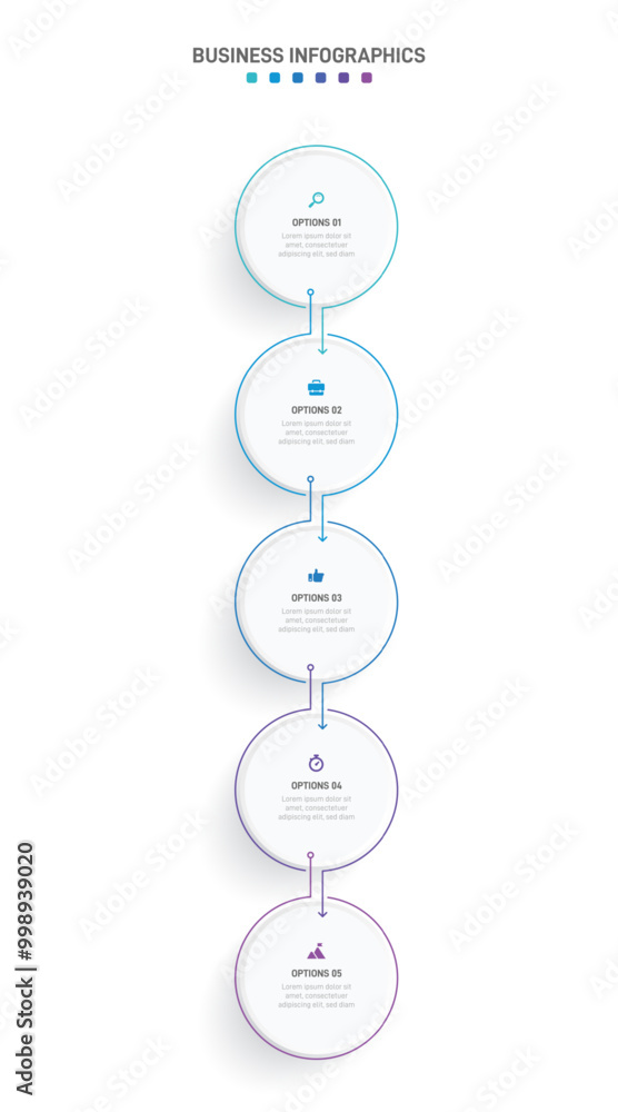 Vertical progress bar featuring 5 arrow-shaped elements, symbolizing the five stages of business strategy and progression. Clean timeline infographic design template. Vector for mobile presentation. Vertical progress bar featuring 5 arrow-shaped elements, symbolizing the five stages of business strategy and progression. Clean timeline infographic design template. Vector for mobile presentation.