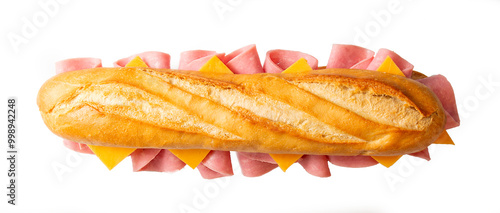 Bocadillo de mortadela y queso