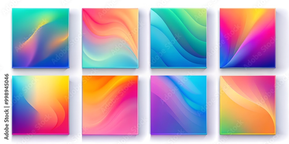 Naklejka premium set of colorful abstract backgrounds