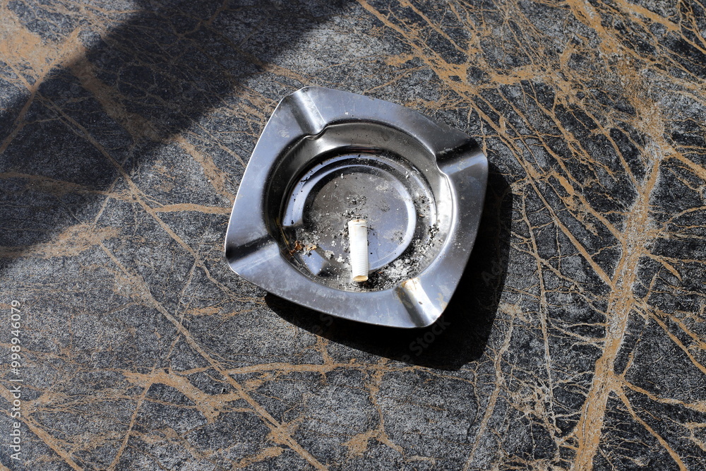 Ashtray for cigarettes and ash when smoking. Ashtray for cigarettes and ash when smoking.