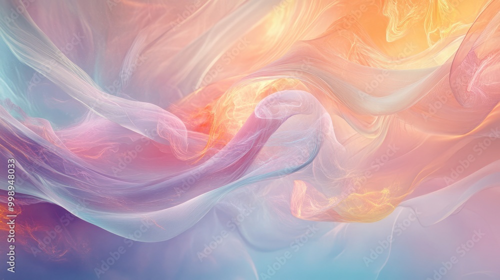 Obraz premium Abstract Swirling Pastel Colors and Textures