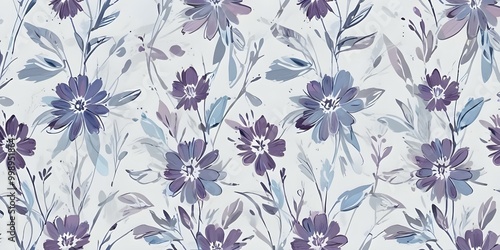 Wallpaper Mural digital painting A seamless pattern Torontodigital.ca