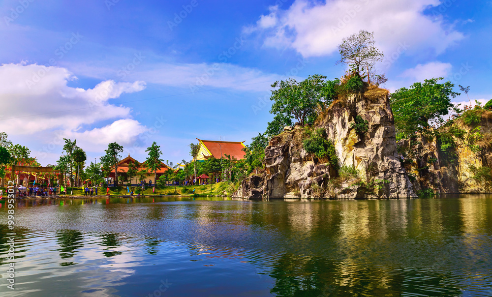 Clouds and water of Ong Thoai lake Clouds and water of Ong Thoai lake