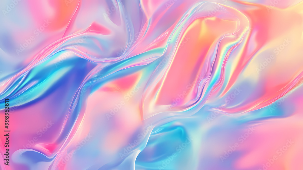 Iridescent neon background with holographic abstract soft pastel colors, perfect for a trendy vaporwave aesthetic. Vaporwave Aesthetic. Illustration Iridescent neon background with holographic abstract soft pastel colors, perfect for a trendy vaporwave aesthetic. Vaporwave Aesthetic. Illustration