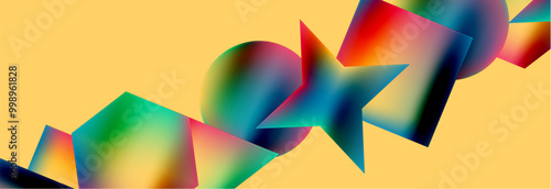 Fluid color geometric shapes abstract background. Vector Illustration For Wallpaper, Banner, Background, Card, Book Illustration, landing page