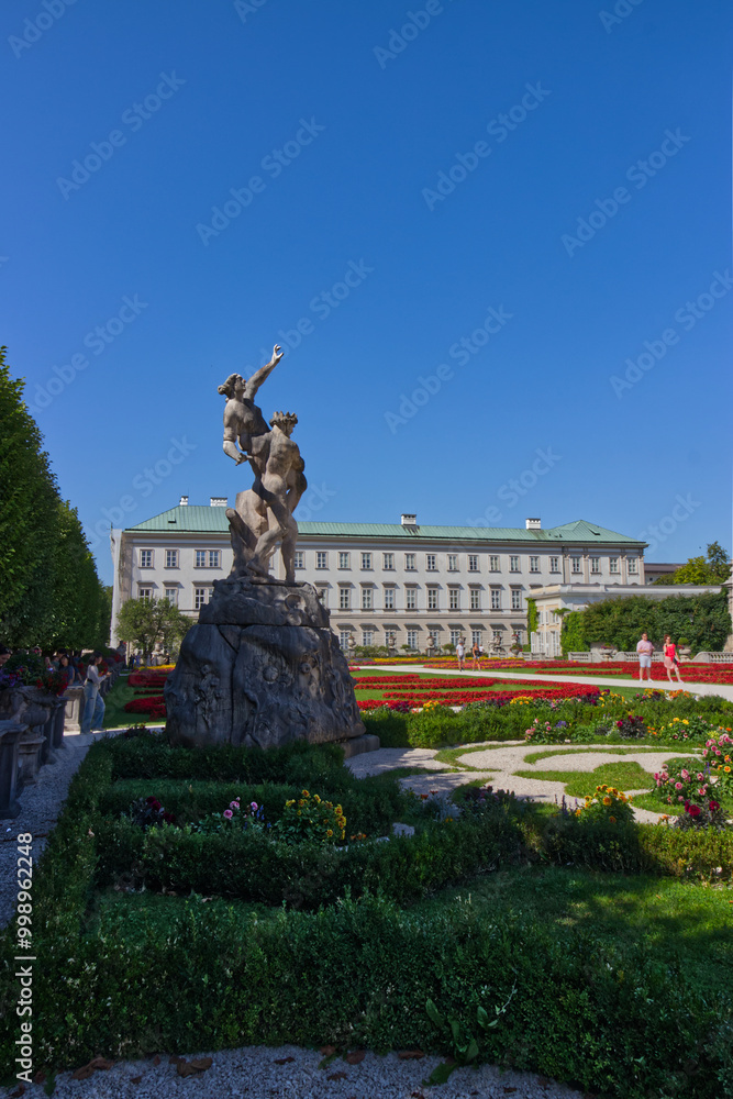 Obraz premium Last among the six sculptures in the baroque gardens, Salzburg, Austria