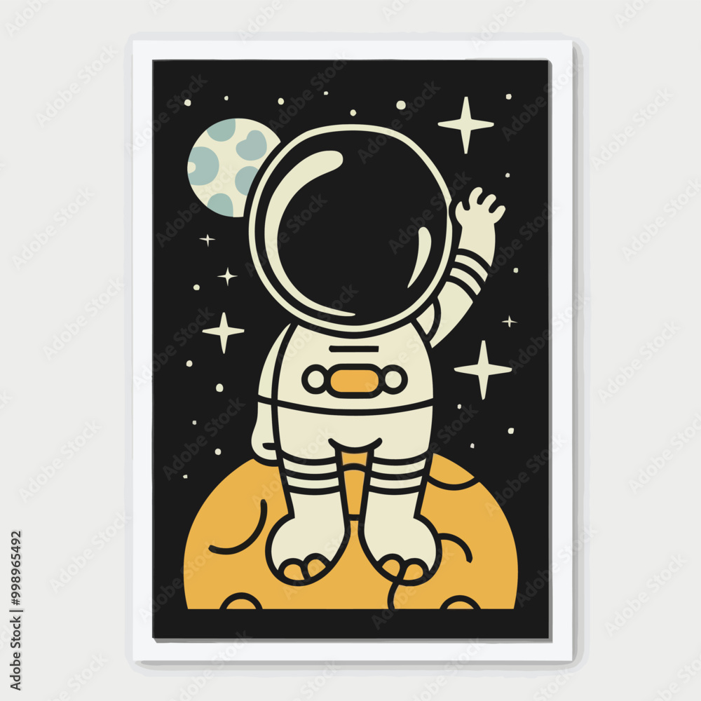 Fototapeta premium 2d vector illustration t shirt design print with lettering and element