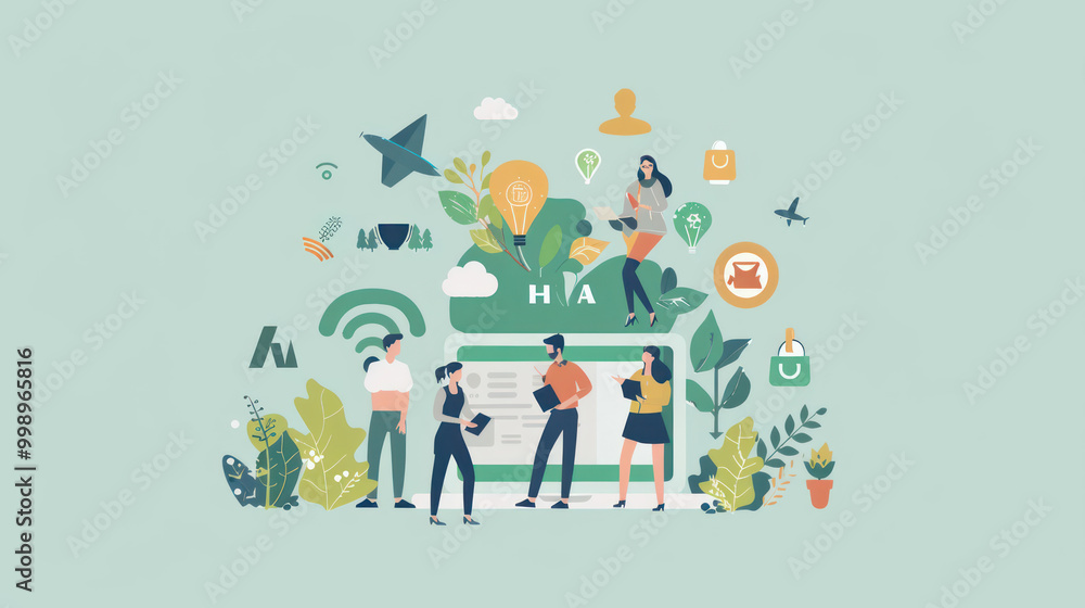 A visual of a social enterprise's branding strategy, focusing on purpose-driven messaging and sustainable practices. A visual of a social enterprise's branding strategy, focusing on purpose-driven messaging and sustainable practices.