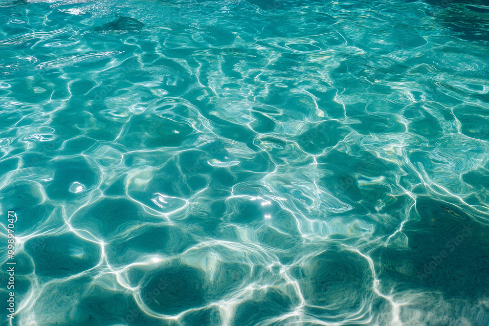 Obraz premium water is calm and clear, with ripples and waves that create a peaceful atmosphere. The blue color of the water is soothing and refreshing, making it a perfect place to relax and unwind