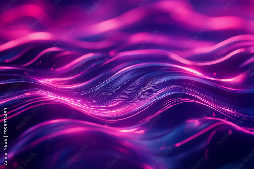 Naklejka premium colorful wave of light with a blue background. The colors are bright and vibrant, creating a sense of energy and excitement. The wave appears to be moving and flowing