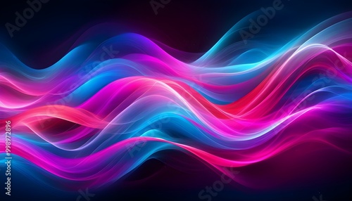 Dynamic swirl of vibrant blue and pink tones evoking speed and movement in an abstract composition