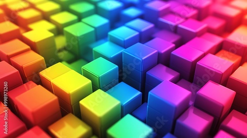 Abstract 3D Cube Art Collection: Geometric Designs, Textures, and Colorful Patterns