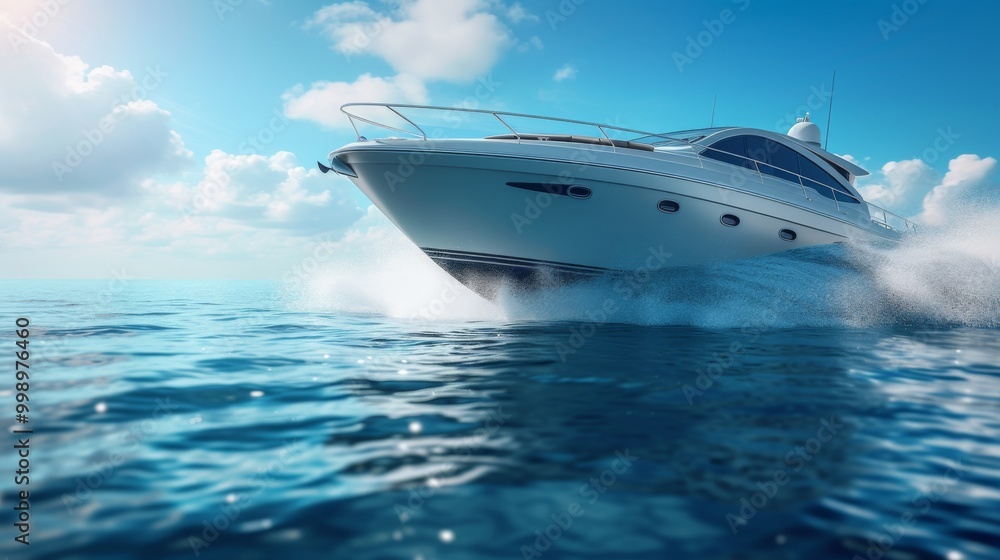 Luxury Yacht Cruising on the Ocean Luxury Yacht Cruising on the Ocean