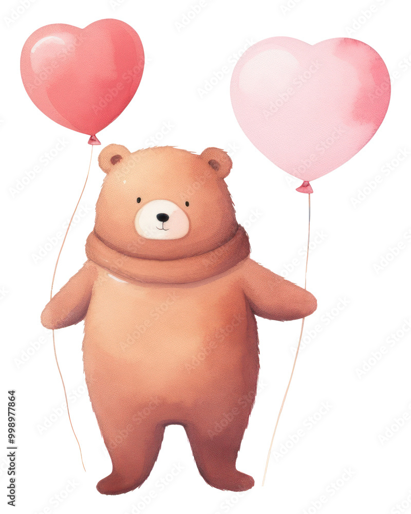 Fototapeta premium PNG Balloon cartoon cute bear.
