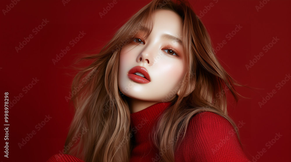 a beautiful asian fashion model for winter a beautiful asian fashion model for winter