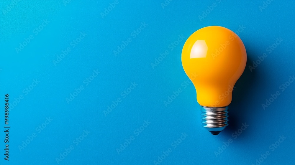light bulb isolated on orange background. idea and innovation concept light bulb isolated on orange background. idea and innovation concept