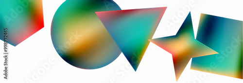 Fluid color geometric shapes abstract background. Vector Illustration For Wallpaper, Banner, Background, Card, Book Illustration, landing page