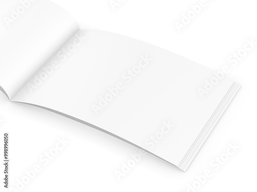 An image of a White Brochure isolated on a white background