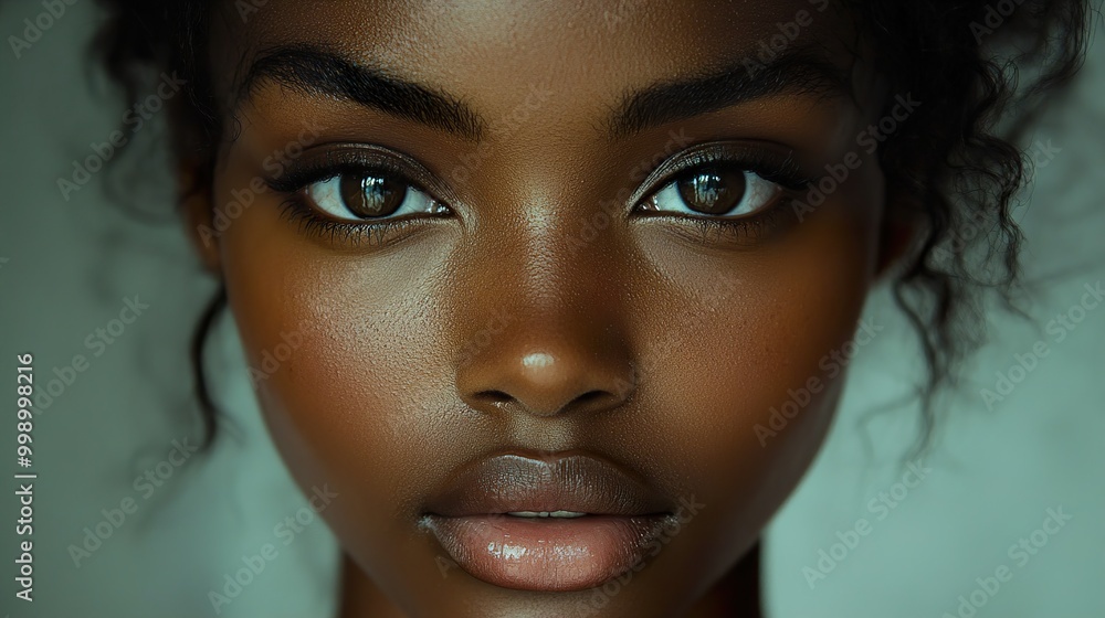 Intense Gaze: Close Up Portrait of a Black Woman Intense Gaze: Close Up Portrait of a Black Woman
