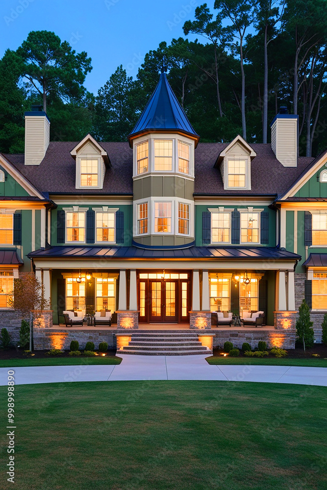 A large two-story suburban home A large two-story suburban home
