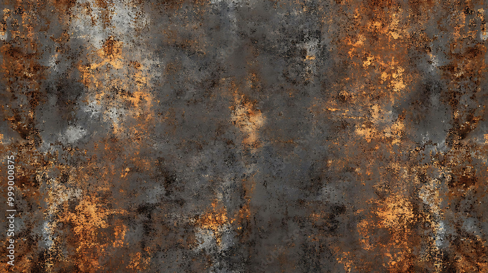 Rusty metal texture with gray, brown and orange tones. Rusty metal texture with gray, brown and orange tones.