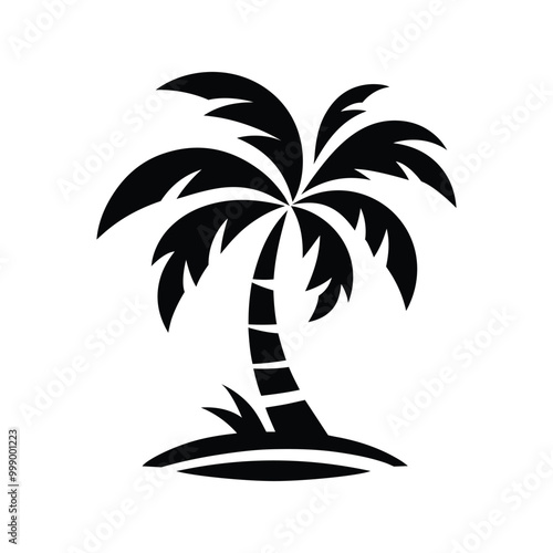 The Palm Tree Vector Silhouette Design