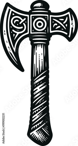 Axe Icon Concept Vector Illustration Design Silhouette Style On Isolated White Background