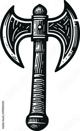 Axe Icon Concept Vector Illustration Design Silhouette Style On Isolated White Background