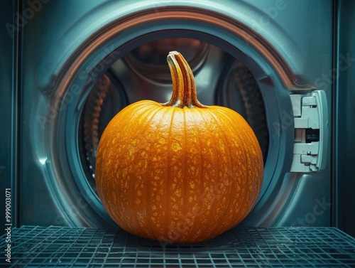 pumpkin inside washing machine