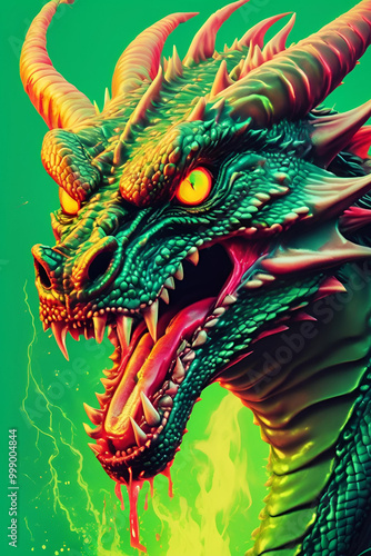 Wallpaper Mural chinese dragon statue green hybrid mythical creature Fairy Tales stories nightmares  Torontodigital.ca