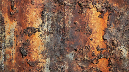 Close-up of a rusty metal surface, showing the texture of corrosion.