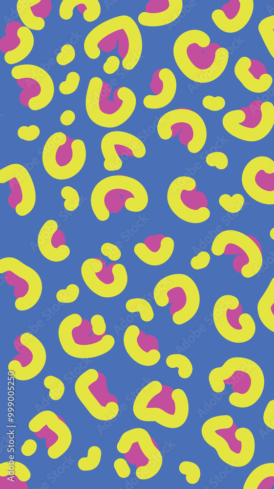 Vibrant abstract image with a blue background and random organic shapes in neon green and pink, creating a playful and eye-catching pattern that captures attention instantly. Vibrant abstract image with a blue background and random organic shapes in neon green and pink, creating a playful and eye-catching pattern that captures attention instantly.