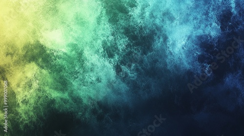 Abstract textured background with gradient hues of green, blue, and yellow, ideal for design backdrops, modern art, or creative digital projects