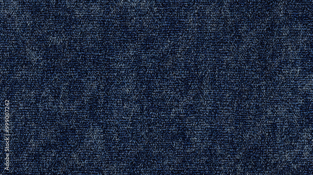 A close-up of blue denim fabric with a smooth, even texture.