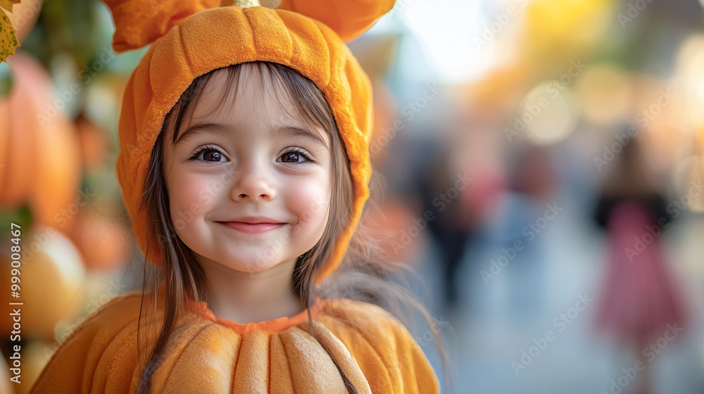 Portrait of little girl in Halloween costume Portrait of little girl in Halloween costume