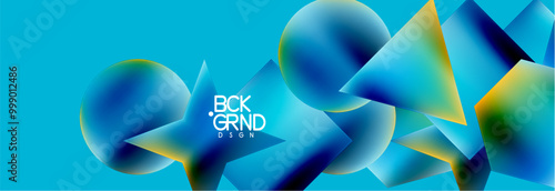 Fluid color geometric shapes abstract background. Vector Illustration For Wallpaper, Banner, Background, Card, Book Illustration, landing page