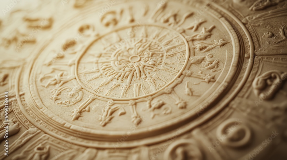 Obraz premium Zodiac Symbol Carving