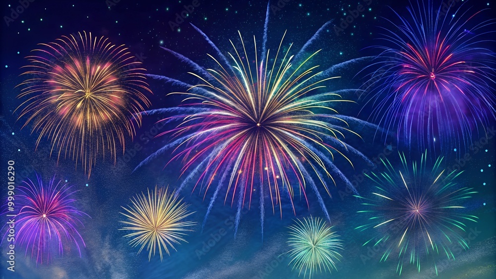 Fireworks in the night sky Fireworks in the night sky