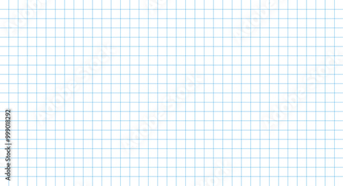 Grid paper with a squared pattern, graph paper, blank white paper texture background. Vector design, ideal for notebook templates, mathematical charts, technical drawings, and office documents.