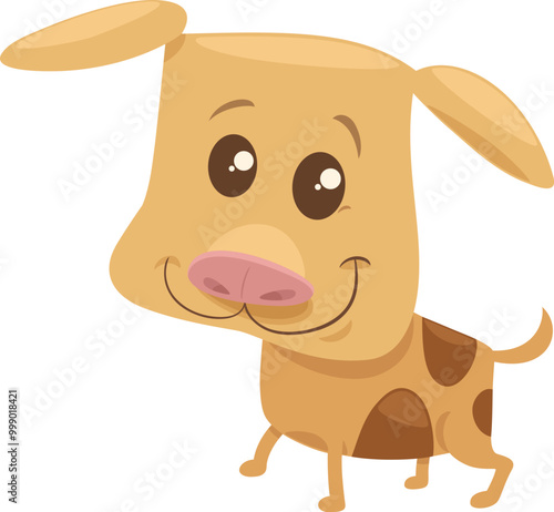 cute cartoon little puppy animal character
