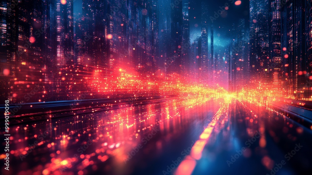 Symphony of Ephemeral Holographic Colors in Futuristic High-Tech Environment Symphony of Ephemeral Holographic Colors in Futuristic High-Tech Environment