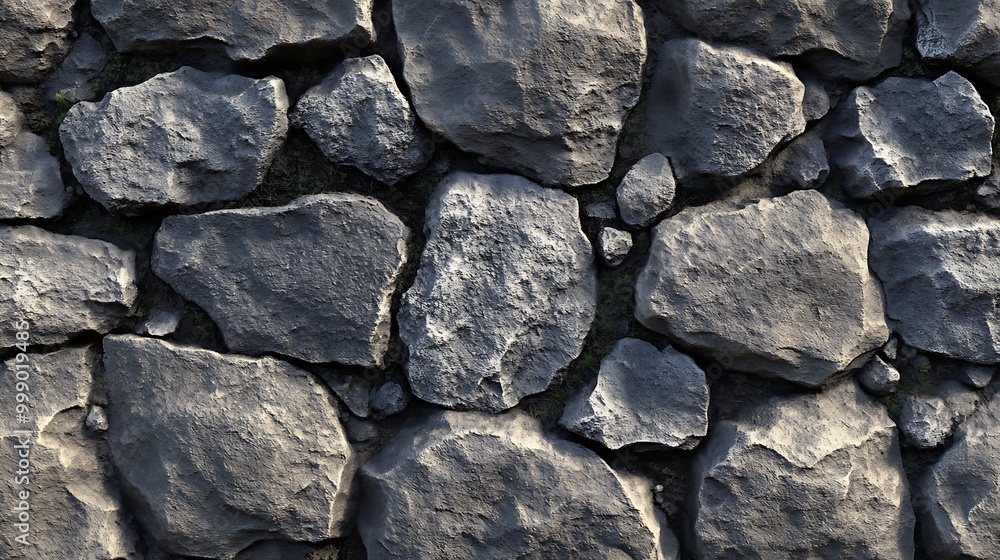 Close-up of a rough stone wall, weathered and textured. Close-up of a rough stone wall, weathered and textured.