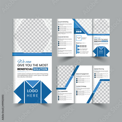 Corporate Trifold brochure design template