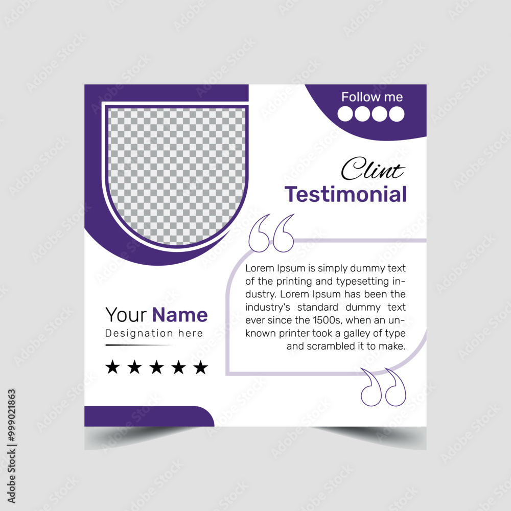 Obraz premium Clint Testimonials design