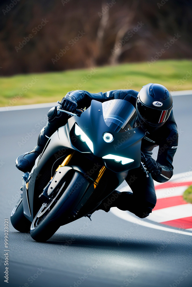 A sleek modern sports motorcycle A sleek modern sports motorcycle
