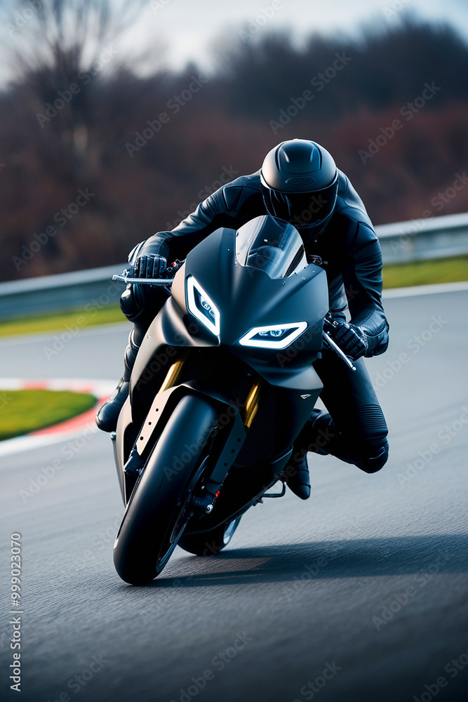 A sleek modern sports motorcycle A sleek modern sports motorcycle